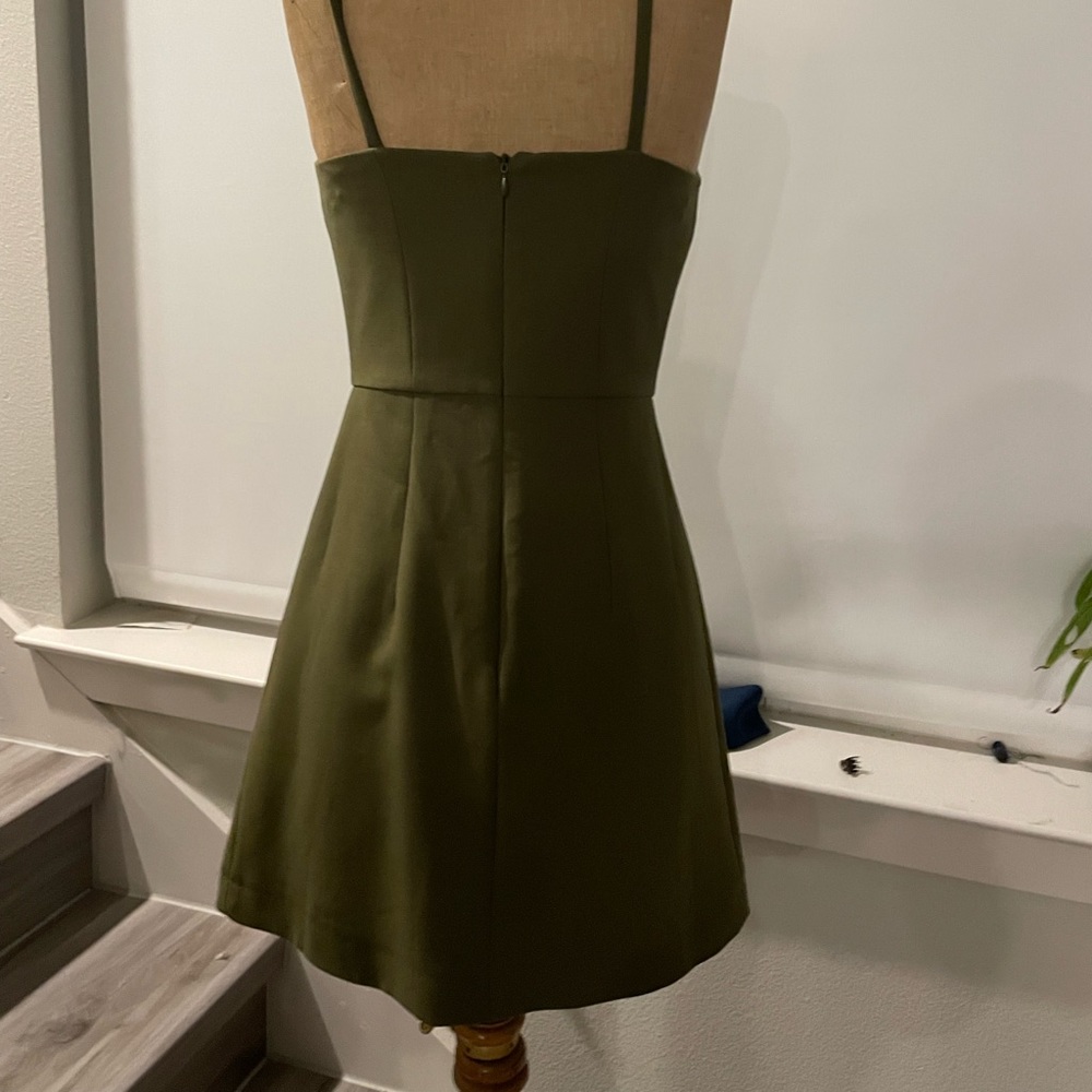 Green French Connection Square Neck Dress - Picture 2 of 2